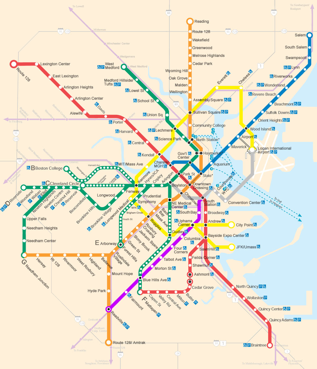 A speculative MBTA map by Andrew Lynch.