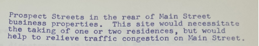 Section of Waltham Master Plan describing eminent domain use in the Whitney Avenue area (from Waltham Public Library)