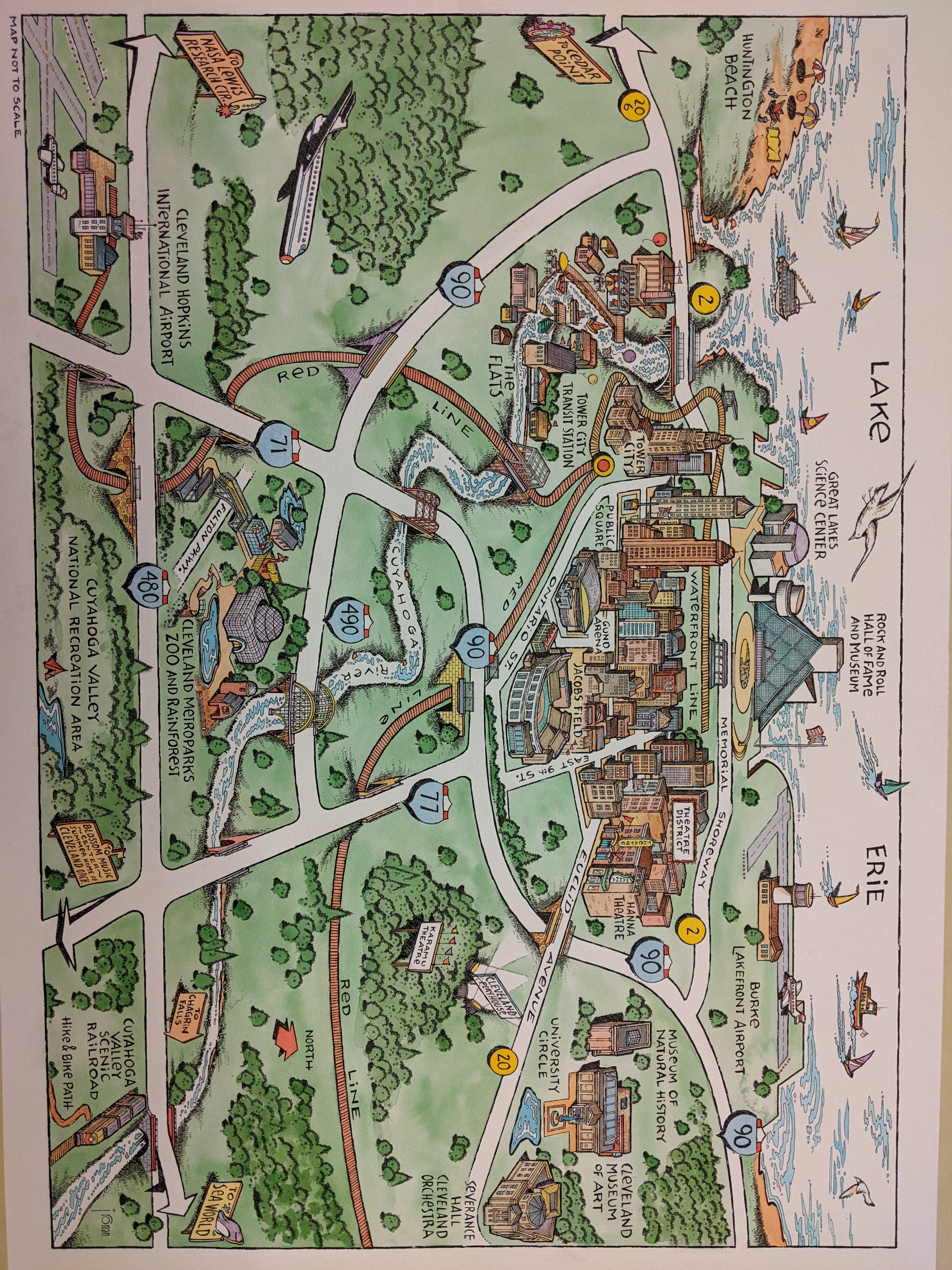 Manuscript pictorial map of Cleveland, Ohio